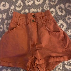 Red/Orange-ish corduroy shorts